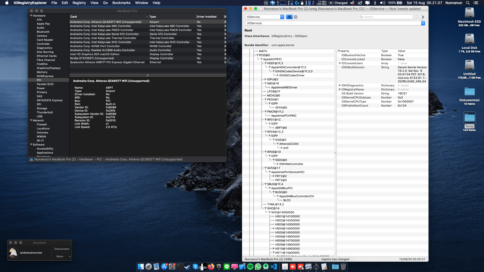 MSI GL62M 7RDX [KabyLake   Intel HD 630] 9
